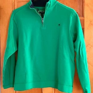 Mens lilly pulitzer quarter zip green navy large